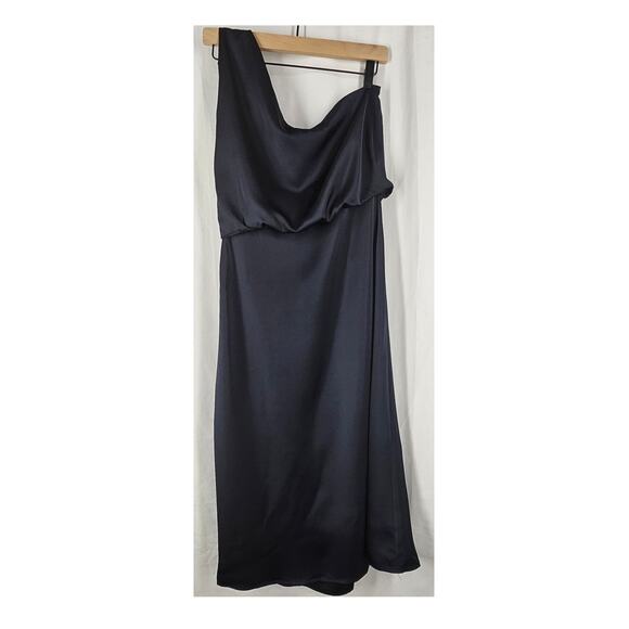AMY LYNN GEMMA DRESS – NAVY BLUE – ONE SHOULDER – SIZE [INSERT SIZE] 46" LENGTH - Picture 4 of 11